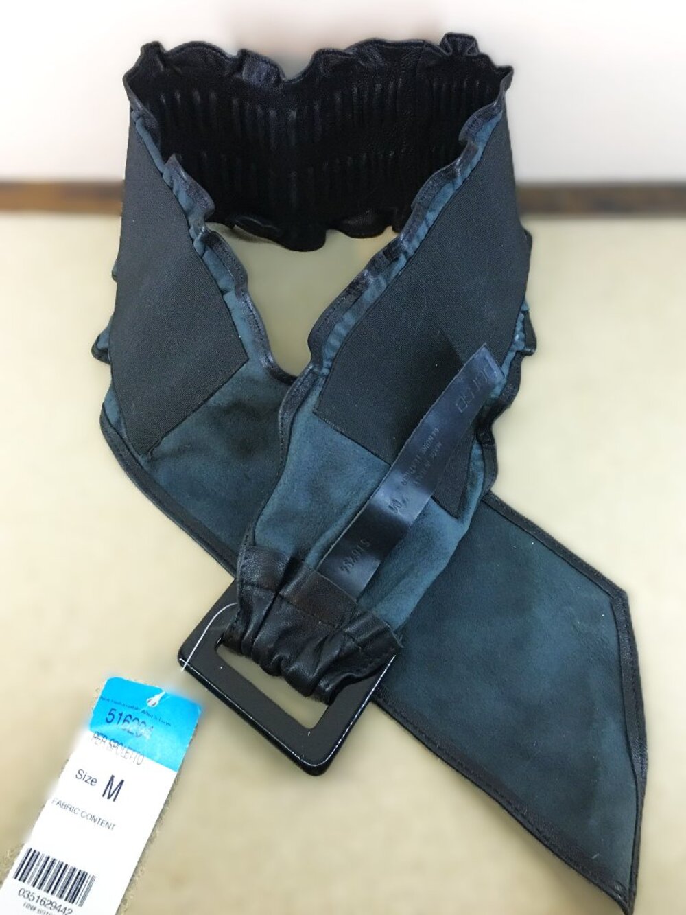 PER SE  Wide Leather Cinch Waist Belt - NEW WITH TAG! Made in Italy - Picture 9 of 15